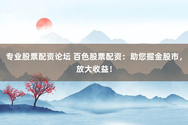 專業(yè)股票配資論壇 百色股票配資：助您掘金股市，放大收益！